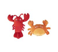 Fringe Studio Plush Dog Toy Set,You're Pretty Snappy Lobster & Crab 2 Piece Set,Pet Shop Collection (312061)