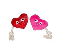 Fringe Studio Plush Dog Toy with Rope, CAN’T BE AP-Heart, Petshop Collection (314494)