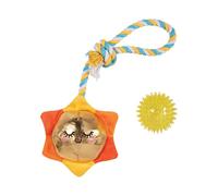 Fringe Studio Plush Dog Toy with Rope - “SUN-DAY I’M IN LOVE” - Squeaky Crinkle Sun Toy with Tuggable Rope for Dogs, Interactive Dog Toy, Pet Shop Collection
