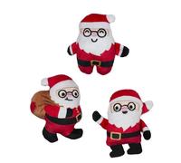 Fringe Studio "REBELS WITHOUT A CLAUS" Santas Plush Dog Toy 3PC Set, PetShop Collection (662193)