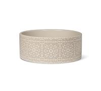 Fringe Studio "Sevilla Tile Sand Medium Ceramic Imprinted Pet Bowl (6.5" Diameter x 2.5" H, 26 fl.oz.), PetShop Collection (785MD001)