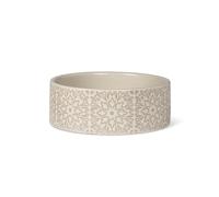 Fringe Studio "Sevilla Tile Sand Small Ceramic Imprinted Pet Bowl (5" Diameter x 1.75" H, 12 fl.oz.), PetShop Collection (785SM001)