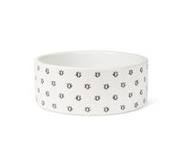 Fringe Studio Speckled Block Bone Medium Wax Resist Ceramic Pet Bowl (6.5" Diameter x 2.5" H, 26 fl.oz.), PetShop Collection (474506)