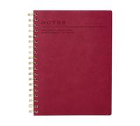 Fringe Studio Spiral Notebook Journal, "Standard Notes Plum" Faux Leather Cover, w/Storage Pocket, Approx 8" w x 9.75" h, 192 Pages (842056T)