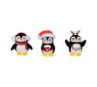 Fringe Studio "WADDLE SQUAD" Penguins Plush Dog Toy 3PC Set, PetShop Collection (662195)