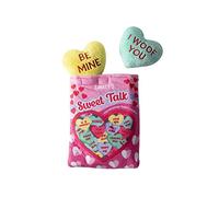 Fringe Sweet talk | Burrow Durable Plush Dog Toy for Small & Medium Breeds - Soft Chewable Toy with Built-In Squeaker - Pet-Safe, Non-Toxic Cuddly Companion for Interactive & Gentle Playtime