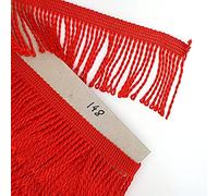 Fringe Tassel Trim, 10 metres x 60 mm Wide for Dance Dresses, Curtains, Lamps, Trimmings, Bags, Costumes, DIY (Red 148)
