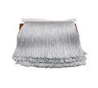 Fringe Tassel Trim,Fringe Trim 10 Yards 15cm Long Tassel Fringe Trim Lace Ribbon Fringes for Sewing On Clothes Tassels Curtains Accessories Trimmings Crafts(Light Grey,5 Yards)