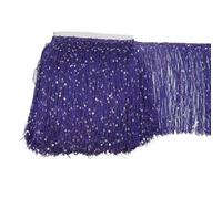 Fringe Tassel Trim,Fringe Trim 1Yard 20CM Long Polyester Sequins Tassel Fringe Lace Trim Ribbon Sew Latin Dress Stage Garment Curtain Accessories(Purple)