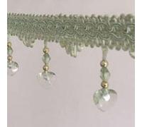 Fringe Trim,Curtain Tassels, 12 Yards Beaded Pendant Sewing Trim Fringe Tassel Trimming Ribbon Curtain Trims Home Decor Sewing Crafts Accessories(Green)