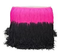 Fringe Trim Lace 1-5Meters 20cm Gradient Tassel Fringe Lace Trim Latin Dress Perform Clothes Curtain DIY Sewing Wedding Garment Tassels Accessory(Color10,5Meters)