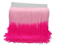 Fringe Trim Lace 1-5Meters 20cm Gradient Tassel Fringe Lace Trim Latin Dress Perform Clothes Curtain DIY Sewing Wedding Garment Tassels Accessory(Color15,1Meter)