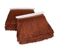 Fringe Trim Lace Polyerter Fibre Tassel 6 inch（″） Wide 10 Yards Long for Clothes Accessories and Latin Wedding Dress and DIY Lamp Shade Decoration Black White Red Gold Blue Pink Grey (Coffee)