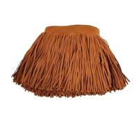 Fringe Trim Pink/Light Brown/Khaki Lace Tassel Width 2Meters, High Elasticity Fringe, 10-30cm Double Fleece Suede 1pc(Light Brown,15cm)