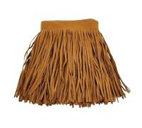 Fringe Trim Pink/Light Brown/Khaki Lace Tassel Width 2Meters, High Elasticity Fringe, 10-30cm Double Fleece Suede 1pc(Light Camel,20cm)