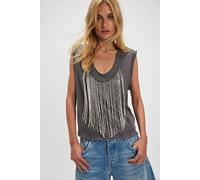 Fringe Ya Later Top at Free People in Gravel Rock, Size: Medium - female