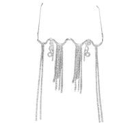 Fringed Rhinestones Eyeglass Frame Aesthetic Face Chain Face Decorative Jewelry No Lens Half Frame Eyewear Women Favor Tassels Glasses Frame Face Jewelry