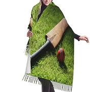 Fringed Scarf Cricket Bat And Ball Soft Blanket Scarf Long Warm Shawl Wraps Cashmere Fringe Scarfs 196x68 cm