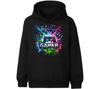 Fringoo Gamer Hoodie for kids Cotton Rich Soft Hooded Sweatshirt for children Gaming Pullover Jumper with Kangaroo Pocket Age 5-13