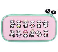 Fringoo® Kids Pencil Case Hardtop Embossed Cover Double Zipper Pencil Holder Stationery Organiser Funny Novelty Unique Unicorn Design (Panda Style)