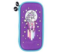Fringoo® Kids Pencil Case Hardtop Embossed Cover Double Zipper Pencil Holder Stationery Organiser Funny Novelty Unique Unicorn Design (Unicorn Space)