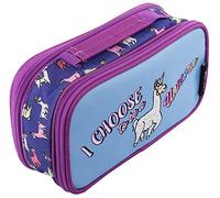 Fringoo - Kids Pencil Case - Two Compartment - Large Pencil Case for Kids and Teens - Stationery Organiser with Handle - Lamacorn Design