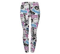 Fringoo® Womens Girls Workout Fitness Yoga Leggings Seamless Fashion Gym Tights Full Length Running Pants UK 8 10 12 (One Size Fits UK 8/10 / 12, Dummy Doodle)
