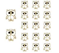 Frinnovan, 15 Pack Owl Brooches Lapel Pin Bird Olive Brooch Pins for Women Men Party, Gold