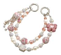 Frinnovan, Rhinestone Bow Beads Bag Charm Chain Crystal Tassel Crown Purse Chains Decorative Handbag for Tote Shoulder Bags Chain Straps Charms for Women Purse Handbag Wallet Crossbody Pink