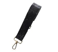 Frinnovan Rhinestone Purse Strap Replacement 1.5 Wide Crystal Glitter Shoulder Straps Crossbody Bag Handbag for Guitar (Black)