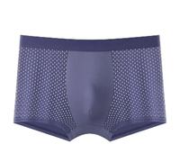 Frinza Men's Breathable Cotton Underwear 4Pcs Breathable mesh Men Underwear Male boxers Solid Panties Shorts Men's Underpants Intimate Man(4Grey,XXL60-70KG)