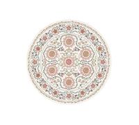 Frinza Round Carpet Rug European Style Bedroom Decoration Round Carpet Fluffy Super Soft Thick Lounge American Retro Cloakroom Rugs Home Plush Non-slip Mat(H,80x80CM)