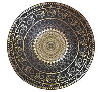 Frinza Round Carpet Rug Round Short Pile European Carpets for Bedroom Decoration Rugs for Decor Carpet Non-slip Area Thicken Floor Mats(24,100x100cm)