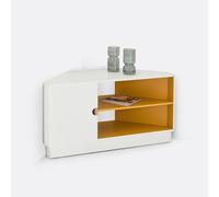 Frio Corner TV Unit White/Yellow