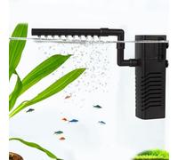 FRIRODSAY Aquarium Filter Fish Tank Filter Powerful Submersible Turtle Water Filters Ultra Quiet Biochemical Sponge Filter for 10 to 30 Gallon Tank Filtration/Oxygenation/Water Cycle 5in1 5W