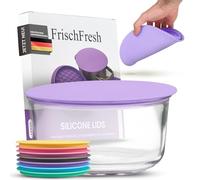 FrischFresh 20 cm, Purple, Flexible Silicone Lid & Mat, Lightproof, Airtight, Reusable Pot Lid, Pans, Bowls, Pots, BPA-Free, Dishwasher Safe, Space-saving, -40°C + 200°C