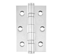 Frisco Eclipse Eclipse 3 Inch (76mm) Ball Bearing Hinge Grade 7 Square Ends - Polished Stainless Steel (Sold In Pairs)