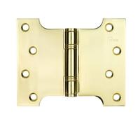 Frisco Eclipse Eclipse 4 Inch (102 X 102mm) Stainless Steel Parliament Hinge - Electro Brass (Sold In Pairs)