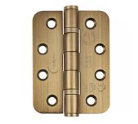Frisco Eclipse Eclipse 4 Inch (102mm) Ball Bearing Hinge Grade 13 Radius Ends - Matt Antique Brass (Sold In Pairs)