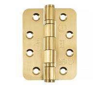 Frisco Eclipse Eclipse 4 Inch (102mm) Ball Bearing Hinge Grade 13 Radius Ends - Satin Brass (Sold In Pairs)