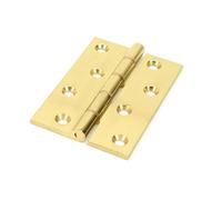 Frisco Eclipse Eclipse Phosphor Bronze Washered Hinge 4 Inch (102mm X 76mm X 3mm) - Polished Brass (Sold In Pairs)