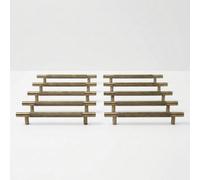 Frisco Eclipse Pack 10 X Antique Brass Knurled T Bar Pull Handle - 160mm C/c