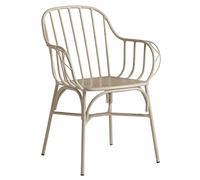 frisco metal garden armchair in retro white