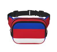 Frisian flag Square double - layer fanny pack with adjustable shoulder strap - travelling fanny pack - perfect for outdoor sports, Flag Of The Sorbs, One Size