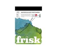 Frisk 23193006 Watercolour Paper Postcard Pad, White, A6