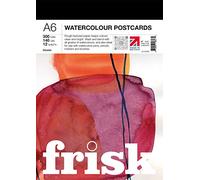 Frisk 23193306 Watercolour Paper Postcard Pad, White, A6