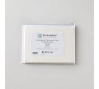 Frisk 96524122 Bockingford Watercolour Cards Pack of 25 (C6 Deckled) Rough, White
