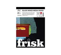 Frisk Black Mixed Media Paper Pad 250gsm 30sheets A4, 23225004