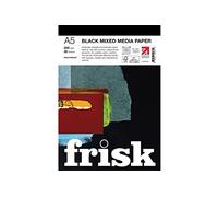 Frisk Black Mixed Media Paper Pad 250gsm 30sheets A5