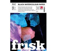Frisk Black Watercolour Paper Pad A4 320gsm